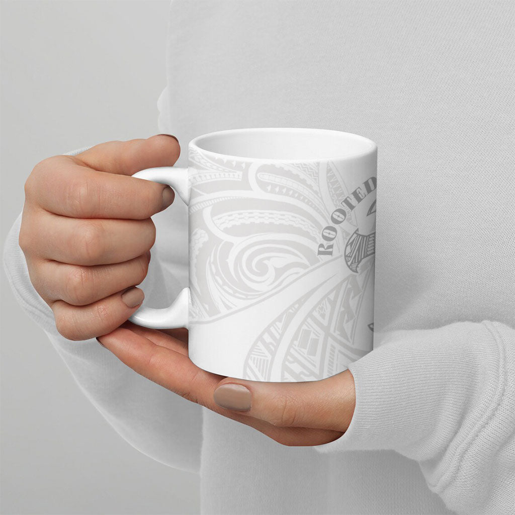 Samoa Christian Ceramic Mug Rooted In Christ Polynesian Cross