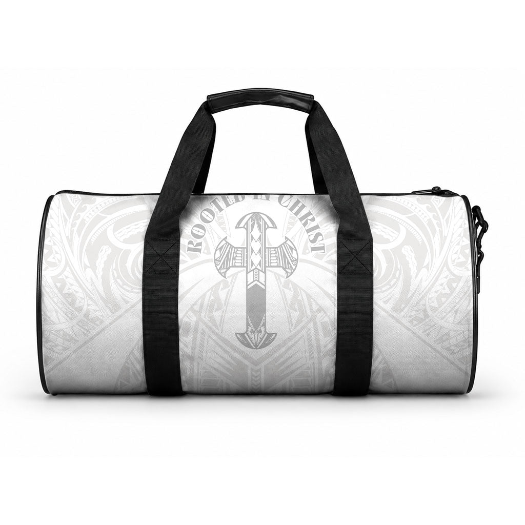 Samoa Christian Duffle Bag Rooted In Christ Polynesian Cross LT05 One size White - Polynesian Pride