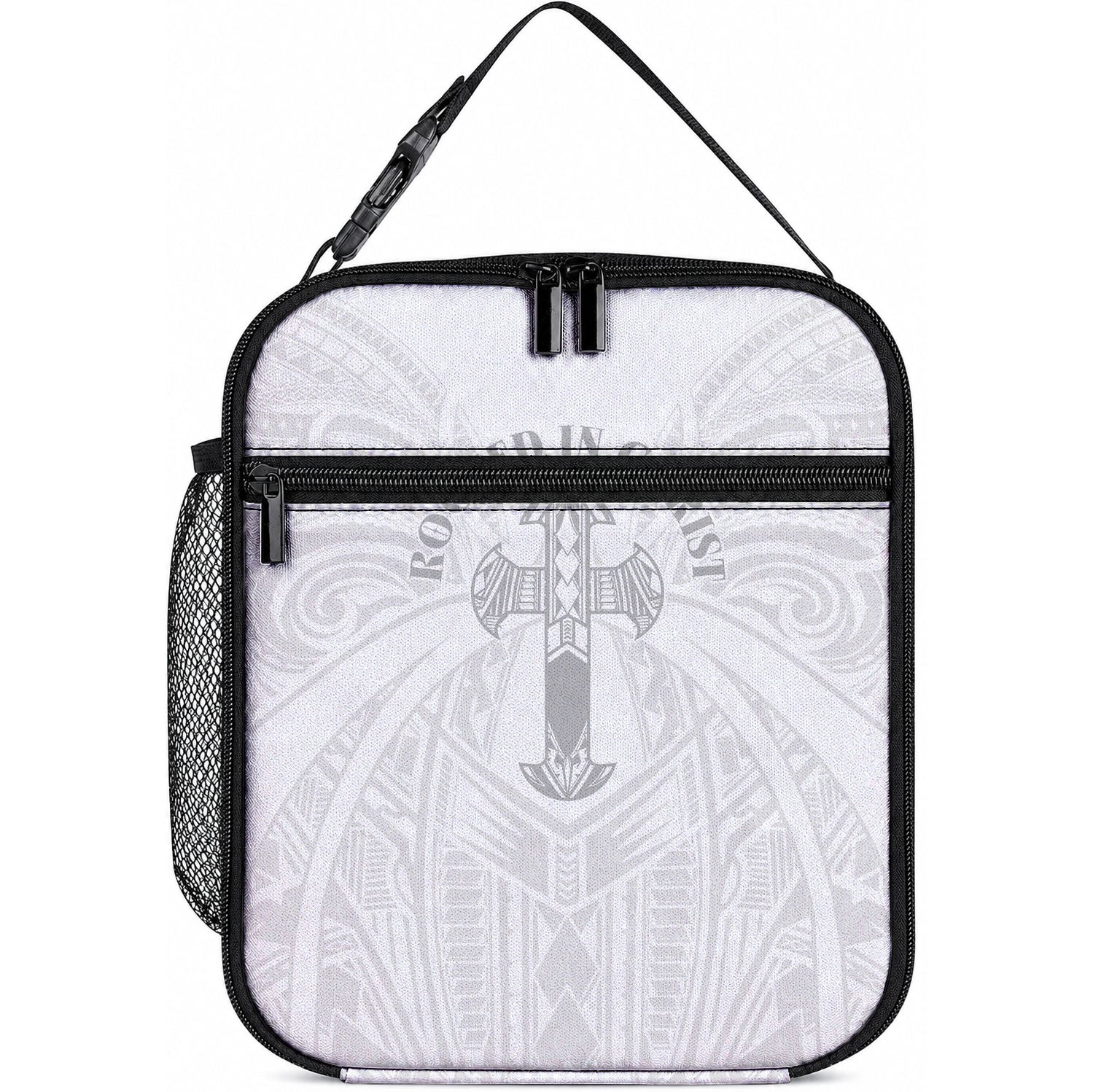 Samoa Christian Lunch Bag Rooted In Christ Polynesian Cross LT05 10.2 × 8.3 × 4.3 inch White - Polynesian Pride