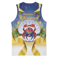 Niue Christmas Basketball Jersey Seashell Santa Beach Vibes - Polynesian Pride