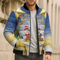 Niue Christmas Bomber Puffer Jacket Seashell Santa Beach Vibes - Polynesian Pride