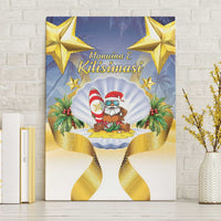 Niue Christmas Canvas Wall Art Seashell Santa Beach Vibes - Polynesian Pride