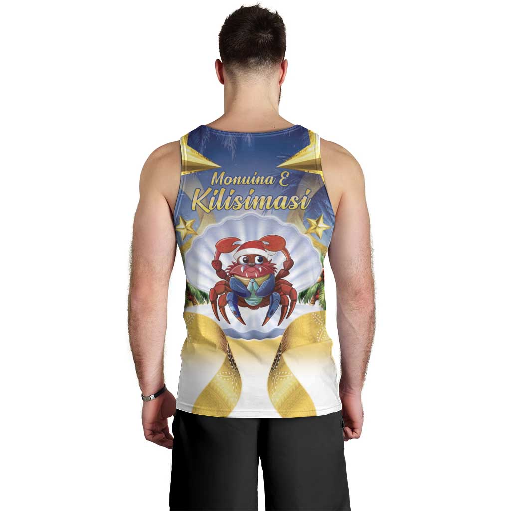 Niue Christmas Men Tank Top Seashell Santa Beach Vibes - Polynesian Pride