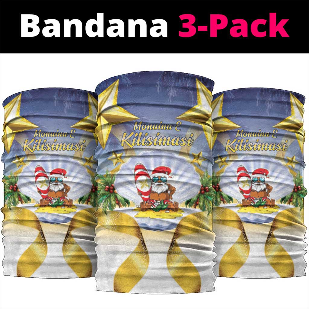 Niue Christmas Neck Gaiter Seashell Santa Beach Vibes - Polynesian Pride