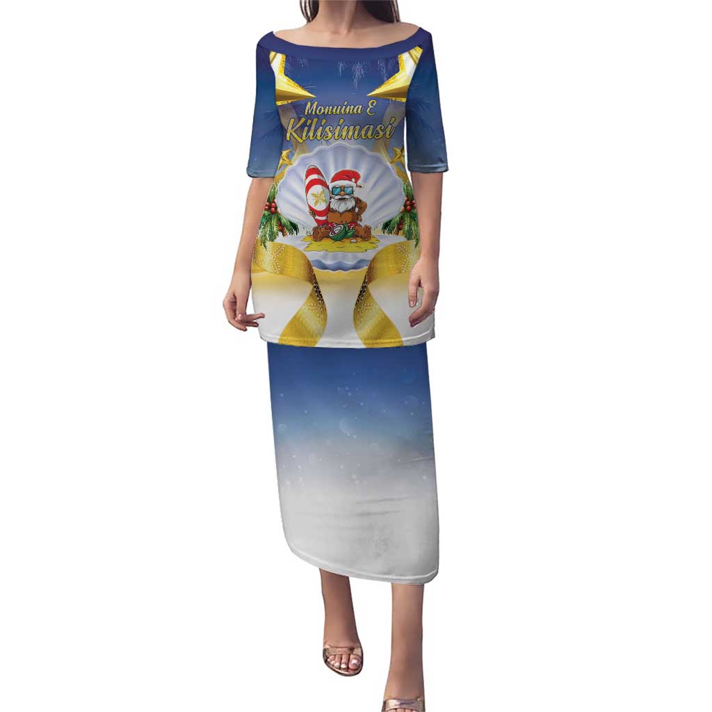 Niue Christmas Puletasi Seashell Santa Beach Vibes - Polynesian Pride