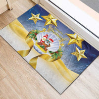 Niue Christmas Rubber Doormat Seashell Santa Beach Vibes - Polynesian Pride
