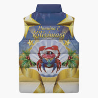 Niue Christmas Sleeveless Puffer Jacket Seashell Santa Beach Vibes - Polynesian Pride