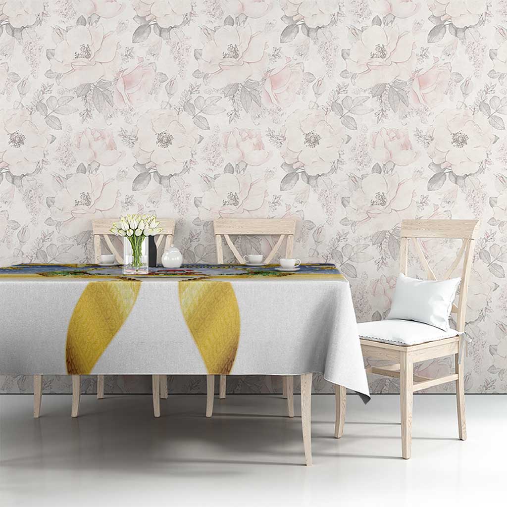 Niue Christmas Tablecloth Seashell Santa Beach Vibes - Polynesian Pride