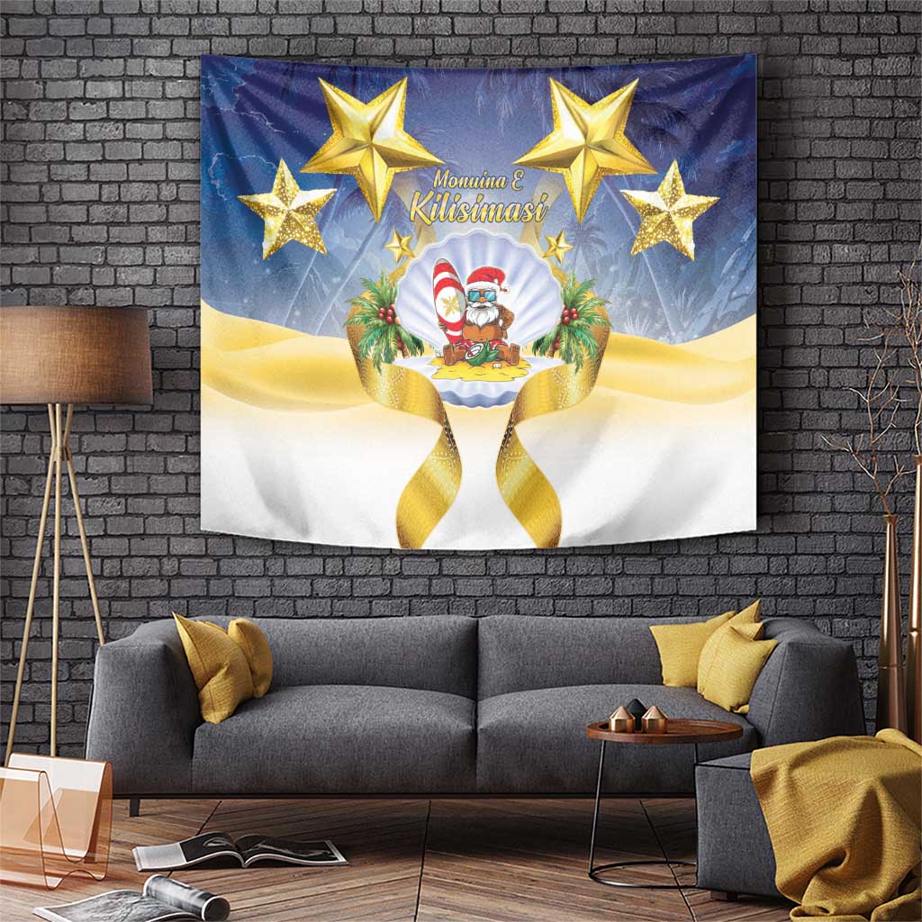 Niue Christmas Tapestry Seashell Santa Beach Vibes - Polynesian Pride