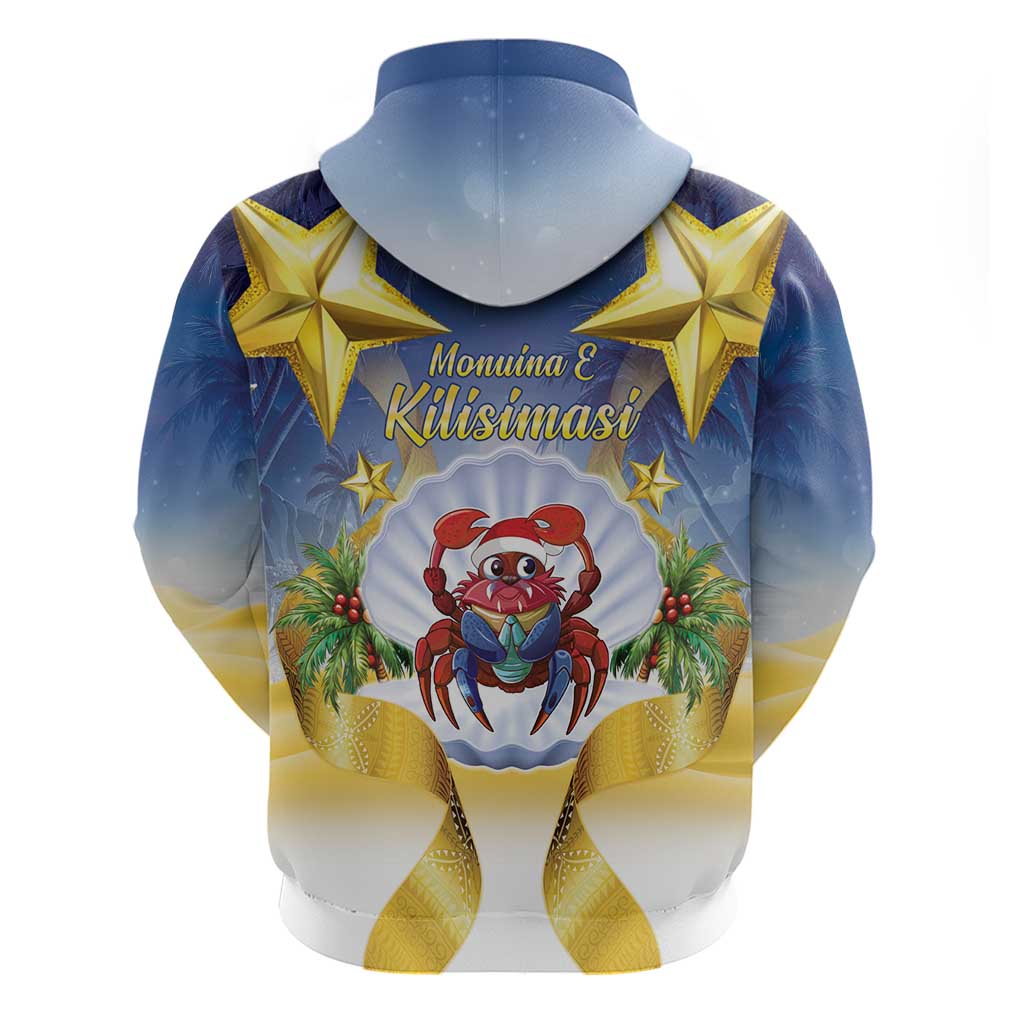Niue Christmas Zip Hoodie Seashell Santa Beach Vibes - Polynesian Pride