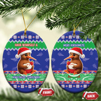 New Zealand Christmas Ceramic Ornament Have Yourself A Kiwi-tastic Christmas - Polynesian Pride