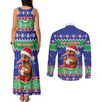 New Zealand Christmas Couples Matching Tank Maxi Dress and Long Sleeve Button Shirt Have Yourself A Kiwi-tastic Christmas - Polynesian Pride