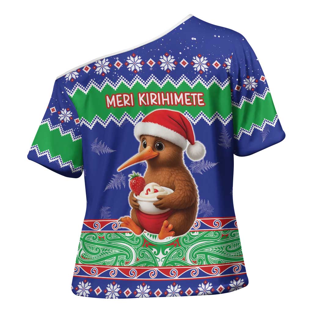 New Zealand Christmas Cross Shoulder Shirt Have Yourself A Kiwi-tastic Christmas - Polynesian Pride
