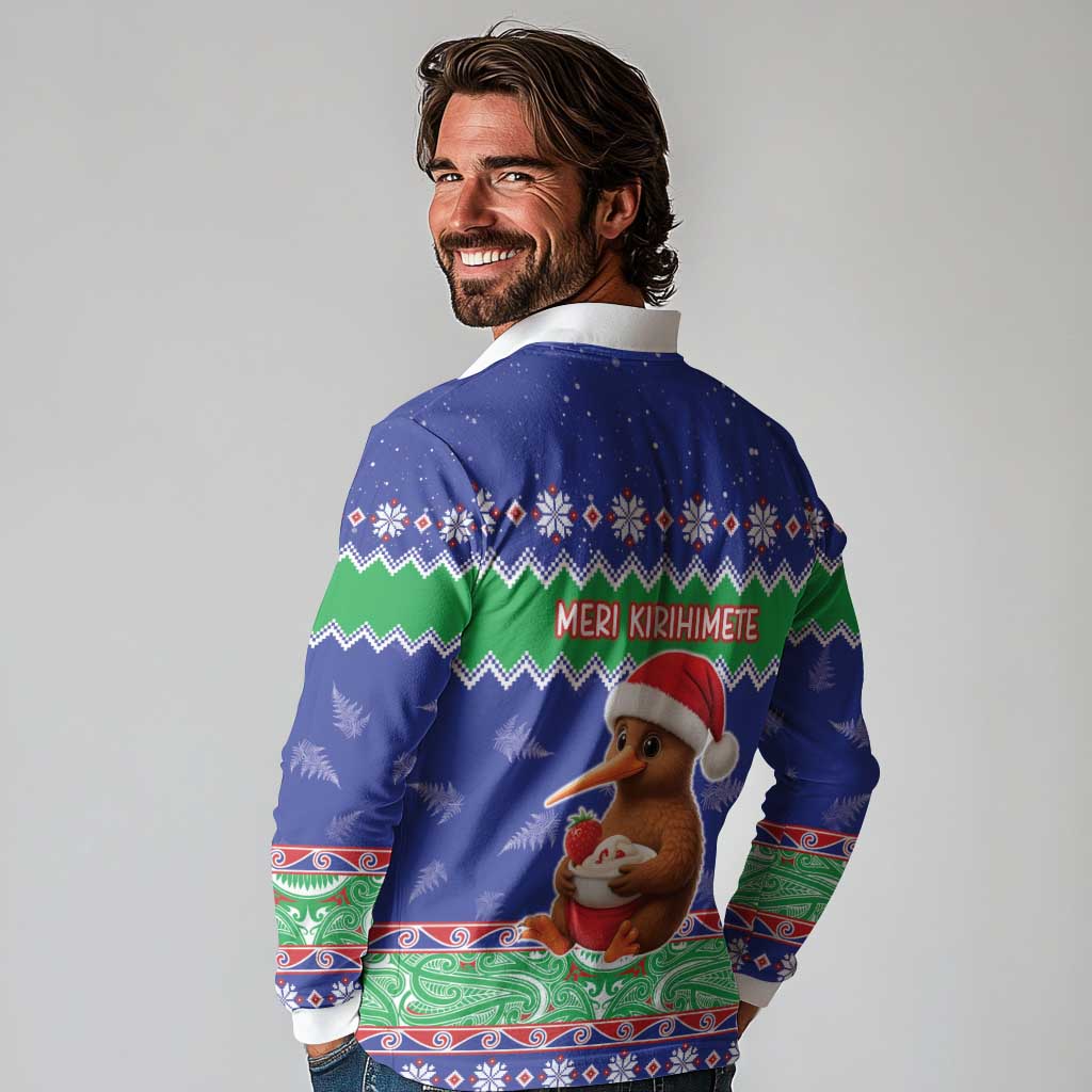 New Zealand Christmas Long Sleeve Polo Shirt Have Yourself A Kiwi-tastic Christmas - Polynesian Pride