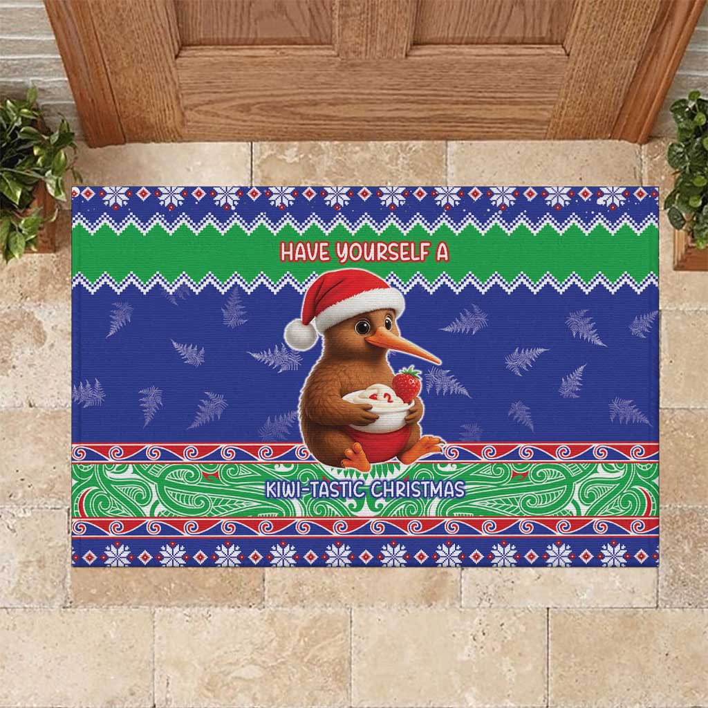 New Zealand Christmas Rubber Doormat Have Yourself A Kiwi-tastic Christmas - Polynesian Pride
