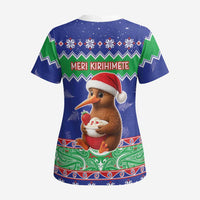 New Zealand Christmas Scrub Top Have Yourself A Kiwi-tastic Christmas - Polynesian Pride