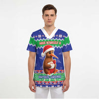 New Zealand Christmas Scrub Top Have Yourself A Kiwi-tastic Christmas - Polynesian Pride