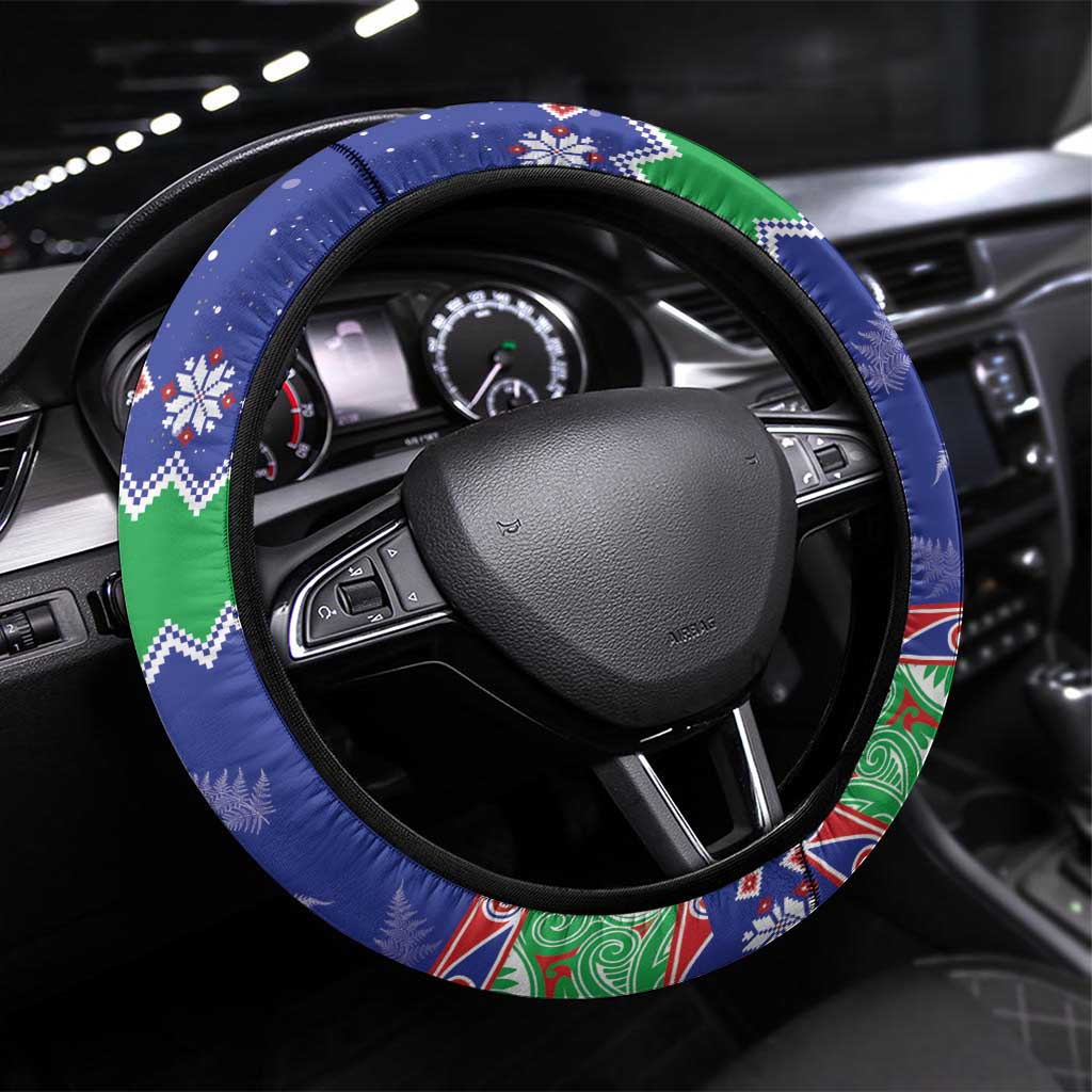 New Zealand Christmas Steering Wheel Cover Have Yourself A Kiwi-tastic Christmas - Polynesian Pride