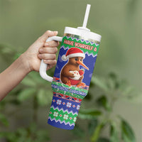 New Zealand Christmas Tumbler With Handle Have Yourself A Kiwi-tastic Christmas - Polynesian Pride