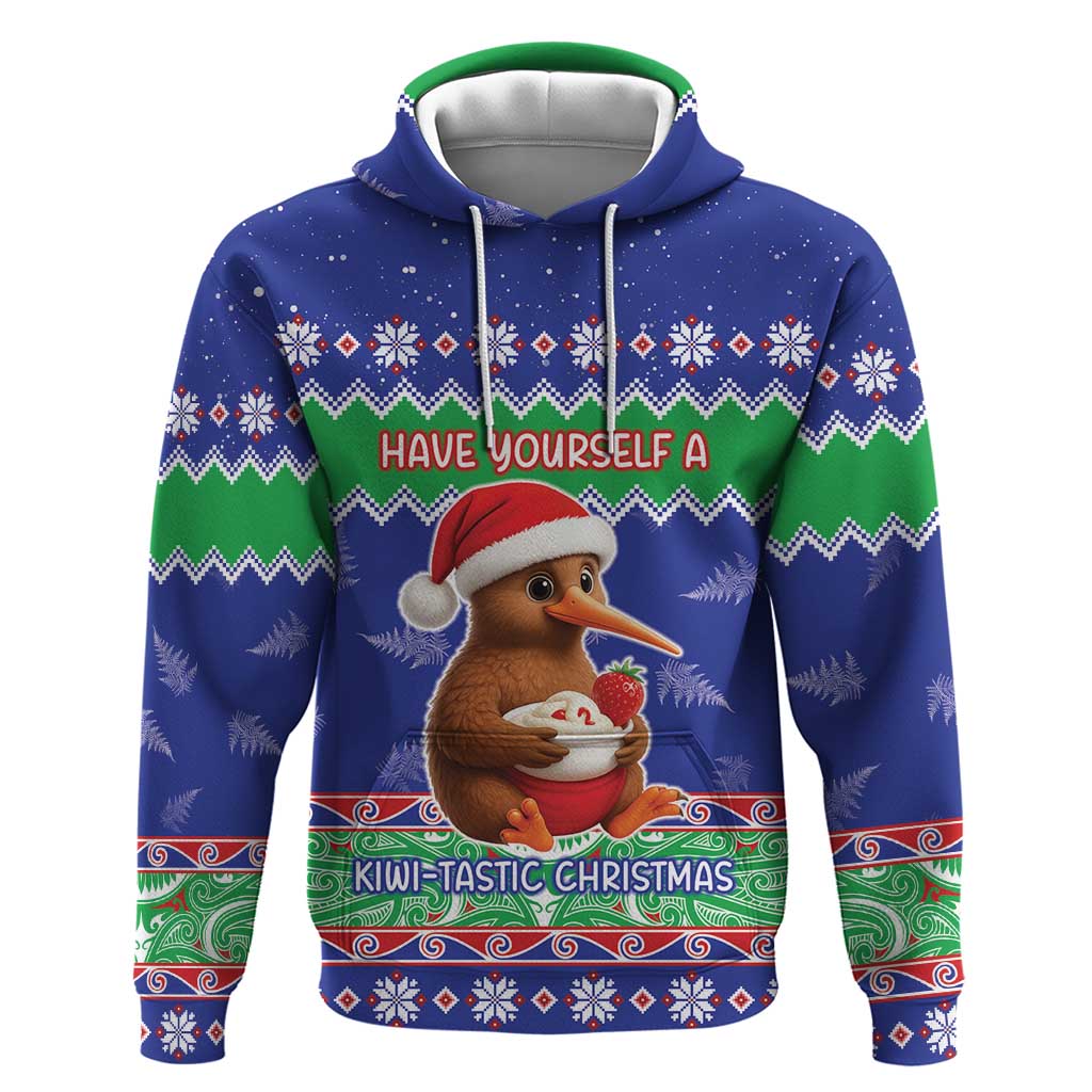 New Zealand Christmas Zip Hoodie Have Yourself A Kiwi-tastic Christmas - Polynesian Pride