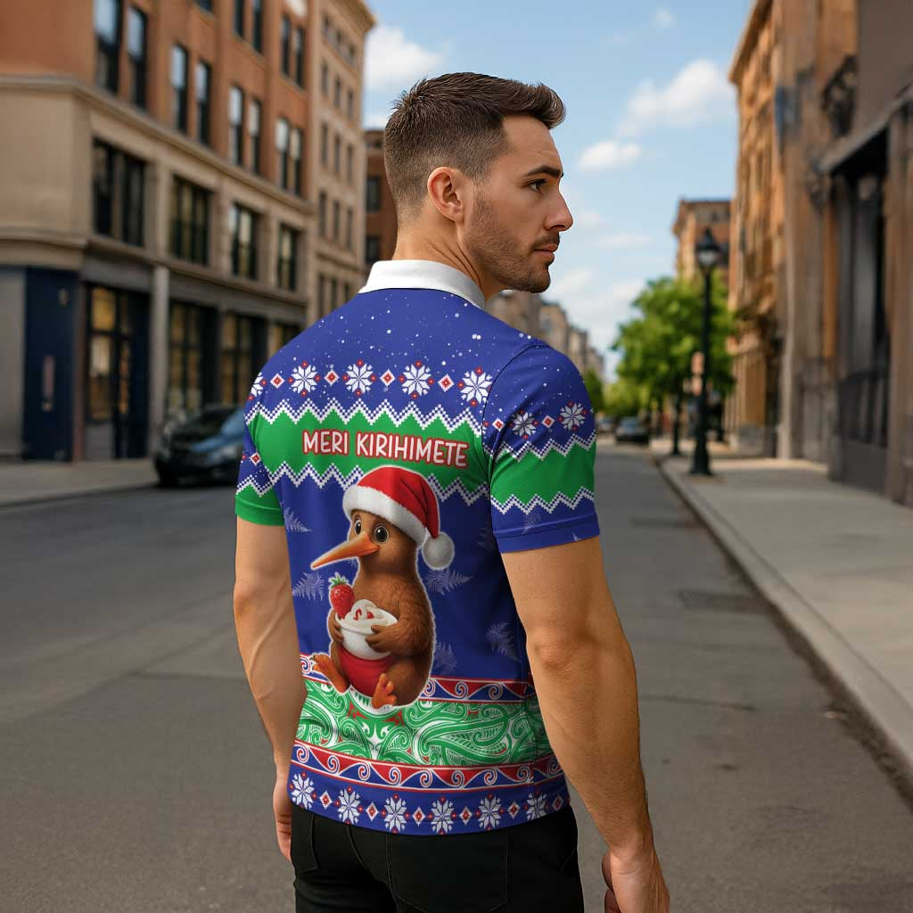 New Zealand Christmas Zipper Polo Shirt Have Yourself A Kiwi-tastic Christmas - Polynesian Pride