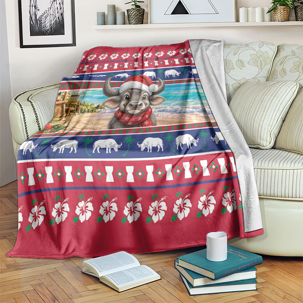 Guam Christmas Blanket Felis Pasgua Carabao Santa
