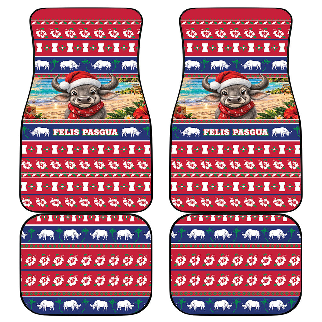 Guam Christmas Car Mats Felis Pasgua Carabao Santa LT05 - Polynesian Pride