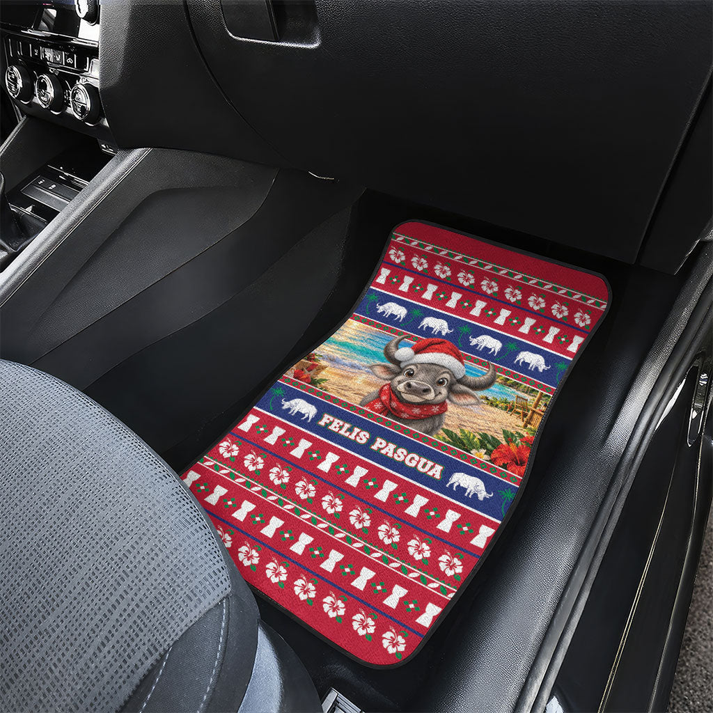 Guam Christmas Car Mats Felis Pasgua Carabao Santa LT05 - Polynesian Pride