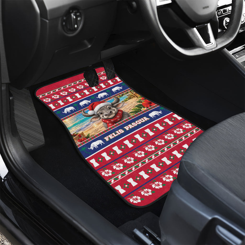 Guam Christmas Car Mats Felis Pasgua Carabao Santa LT05 - Polynesian Pride