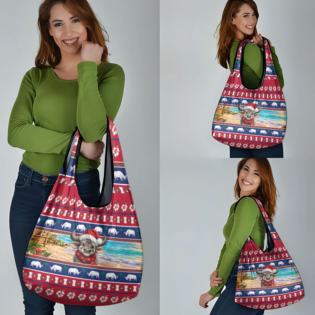 Guam Christmas Grocery Bag Felis Pasgua Carabao Santa LT05 - Polynesian Pride