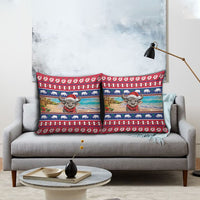 Guam Christmas Pillow Cover Felis Pasgua Carabao Santa LT05 - Polynesian Pride