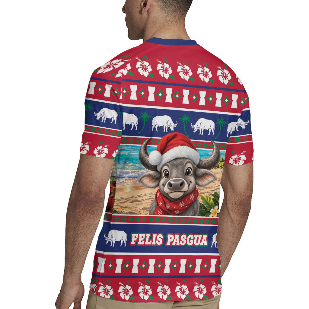 Guam Christmas Rugby Jersey Felis Pasgua Carabao Santa LT05 - Polynesian Pride