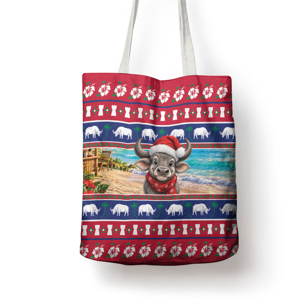 Guam Christmas Tote Bag Felis Pasgua Carabao Santa LT05 - Polynesian Pride