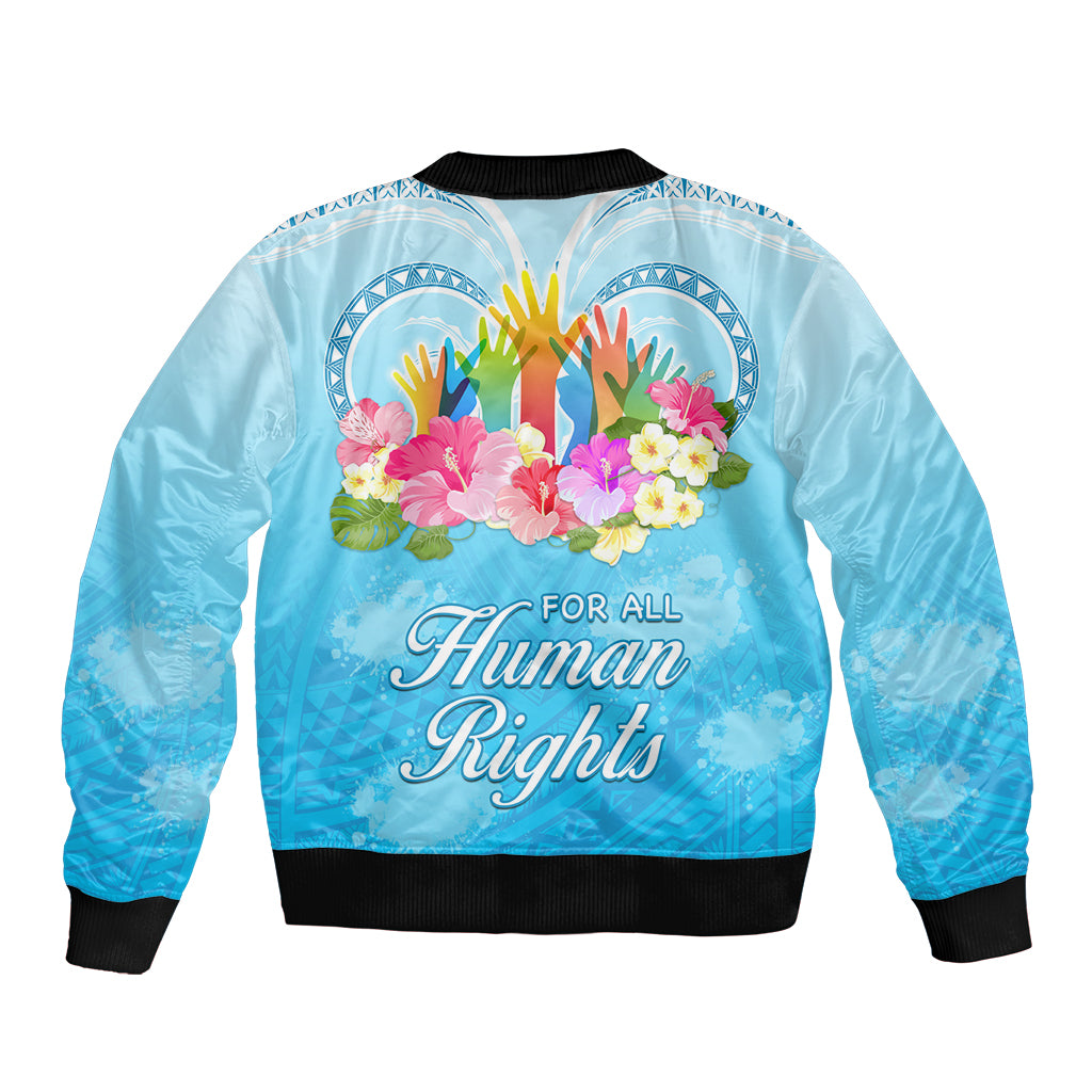 Universal Human Rights Month Bomber Jacket Polynesian Style LT05 - Polynesian Pride