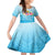 Universal Human Rights Month Family Matching Off Shoulder Maxi Dress and Hawaiian Shirt Polynesian Style LT05 Daughter's Dress Blue - Polynesian Pride