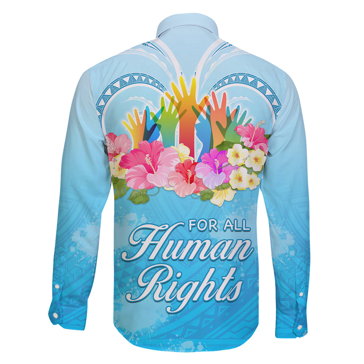 Universal Human Rights Month Family Matching Off Shoulder Maxi Dress and Hawaiian Shirt Polynesian Style LT05 - Polynesian Pride