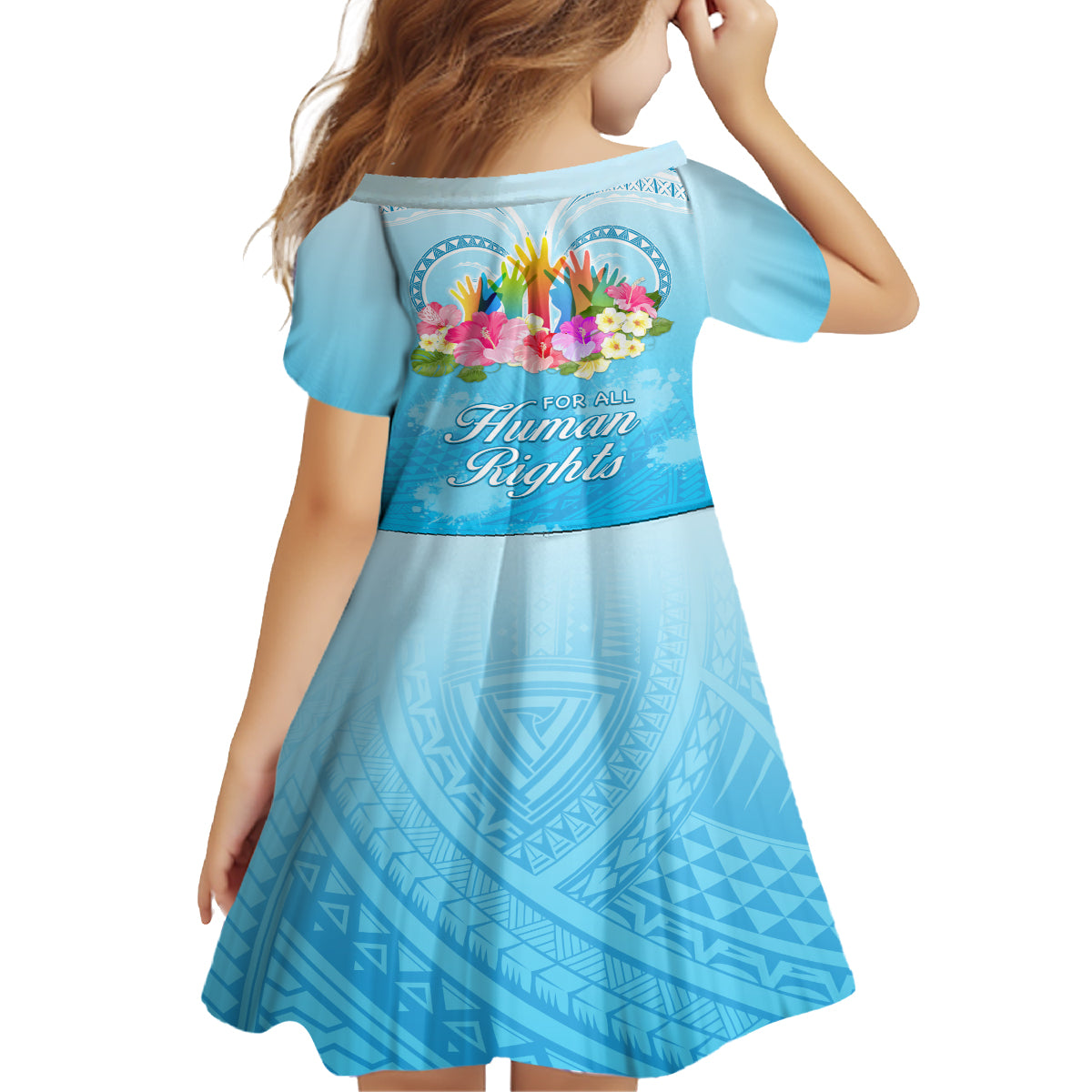 Universal Human Rights Month Family Matching Tank Maxi Dress and Hawaiian Shirt Polynesian Style LT05 - Polynesian Pride