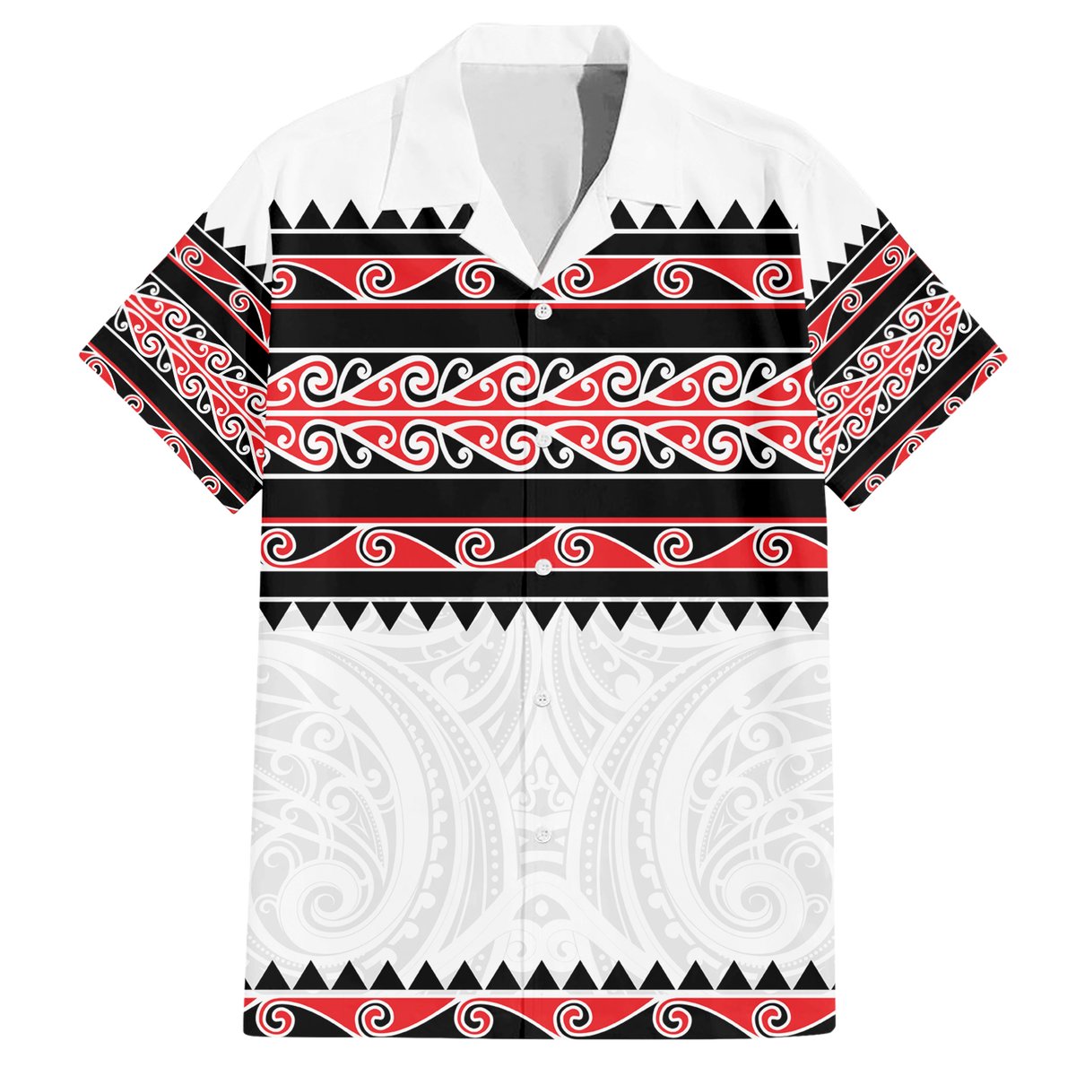 New Zealand Aotearoa Hawaiian Shirt With Kowhaiwhai Pattern Red Version LT05 Red - Polynesian Pride