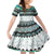 New Zealand Aotearoa Family Matching Off Shoulder Maxi Dress and Hawaiian Shirt With Paua Shell Kowhaiwhai Pattern LT05 Daughter's Dress Green - Polynesian Pride