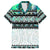 New Zealand Aotearoa Family Matching Off Shoulder Maxi Dress and Hawaiian Shirt With Paua Shell Kowhaiwhai Pattern LT05 Dad's Shirt - Short Sleeve Green - Polynesian Pride