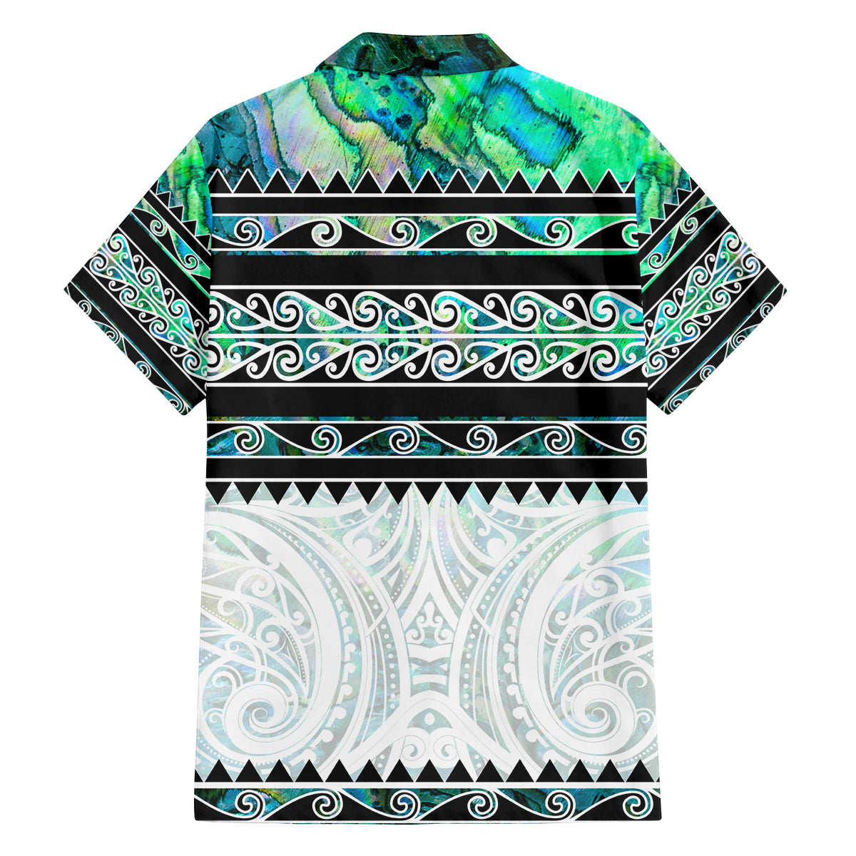 New Zealand Aotearoa Family Matching Summer Maxi Dress and Hawaiian Shirt With Paua Shell Kowhaiwhai Pattern LT05 - Polynesian Pride