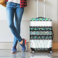 New Zealand Aotearoa Luggage Cover With Paua Shell Kowhaiwhai Pattern LT05 - Polynesian Pride