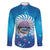 New Zealand Matapouri Beach Landscape Family Matching Off The Shoulder Long Sleeve Dress and Hawaiian Shirt