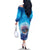 New Zealand Matapouri Beach Landscape Family Matching Off The Shoulder Long Sleeve Dress and Hawaiian Shirt