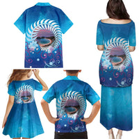 New Zealand Matapouri Beach Landscape Family Matching Puletasi and Hawaiian Shirt LT05 - Polynesian Pride