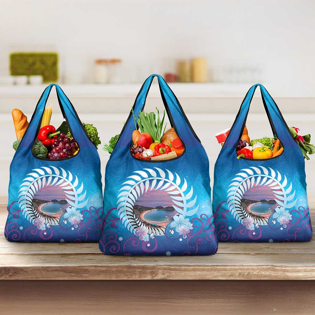 New Zealand Matapouri Beach Landscape Grocery Bag