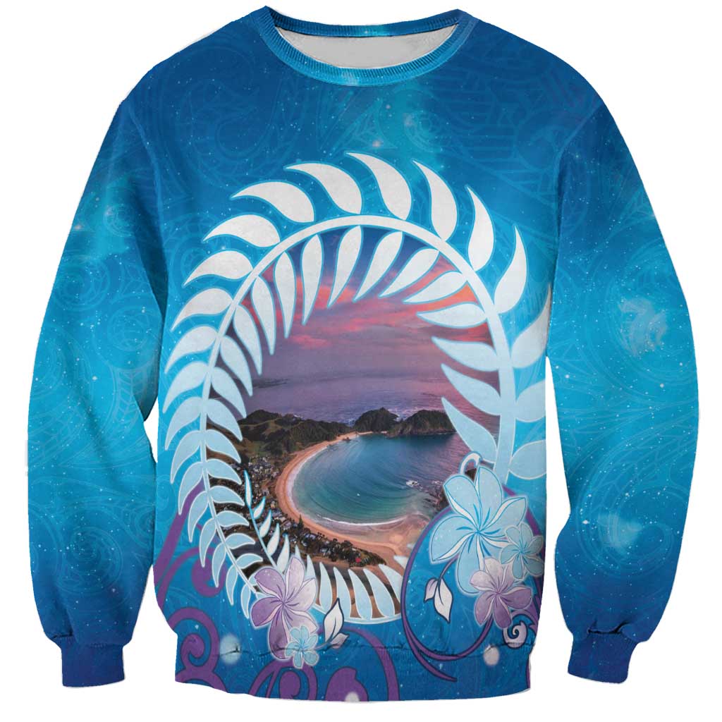 New Zealand Matapouri Beach Landscape Sweatshirt LT05 Unisex Blue - Polynesian Pride