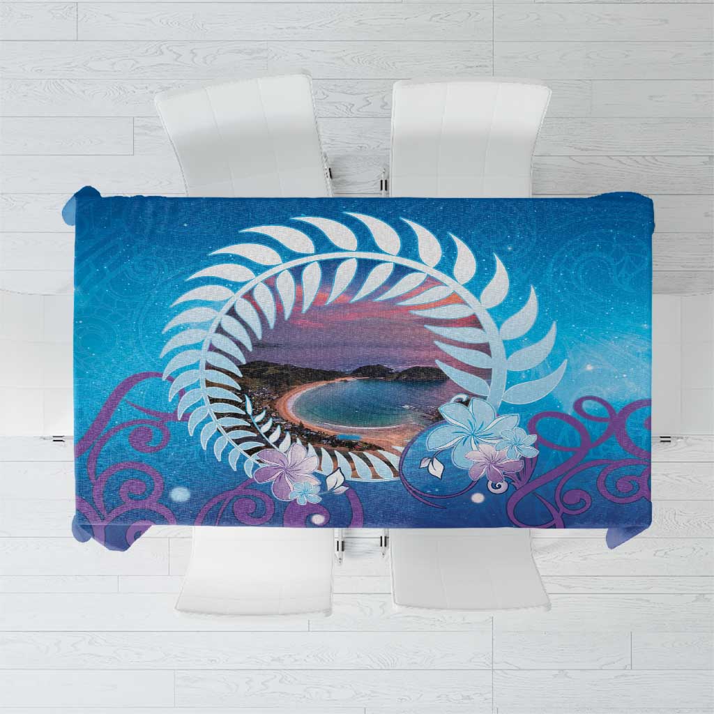 New Zealand Matapouri Beach Landscape Tablecloth LT05 Blue - Polynesian Pride