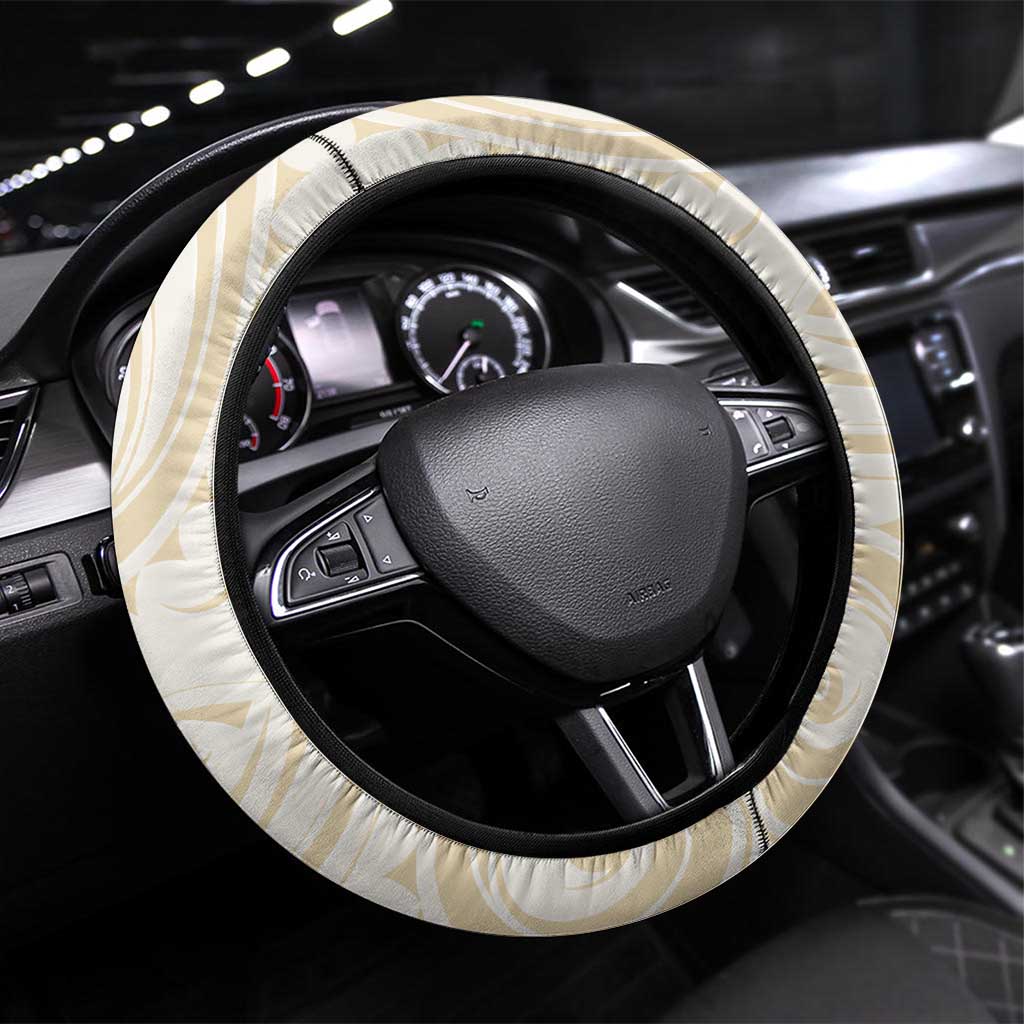 New Zealand Mount Taranaki Landscape Steering Wheel Cover Kokako Bird Polynesian Style LT05 Universal Fit Blue - Polynesian Pride