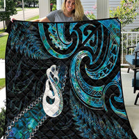 New Zealand Aotearoa Quilt Maori Manaia Paua Shell Glitter Turquoise LT05 Turquoise - Polynesian Pride